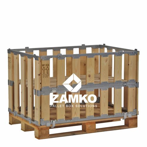 Ящичный поддон из дерева - MPB.b80.FS  - ZAMKO - для хранения / складной / с боковым открыванием