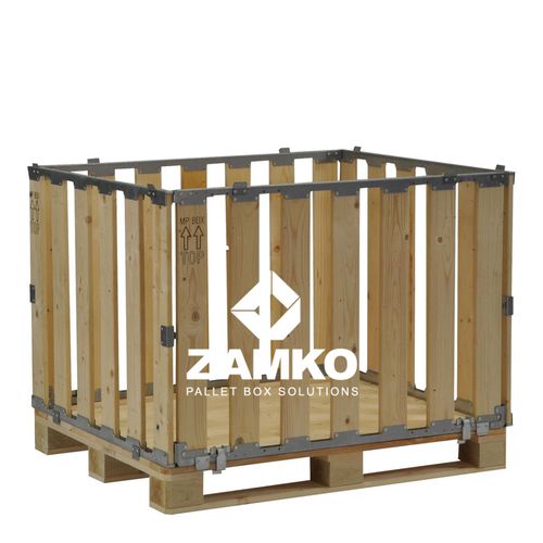 Ящичный поддон из дерева - MPB.b80.M - ZAMKO - для хранения / складной