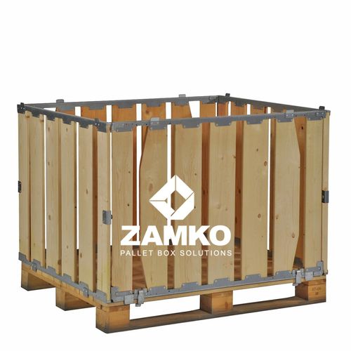 Ящичный поддон из дерева - MPB.b80.P - ZAMKO - для хранения / для небольших деталей / нормализованный