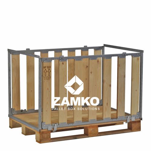 Ящичный поддон из дерева - MPB.e70.W2 - ZAMKO - для хранения / для тяжелых грузов / многоразовый