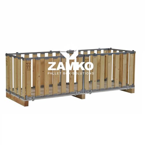 Ящичный поддон из дерева - MPB.f70 - ZAMKO - из гальванизированной стали / для хранения / складной