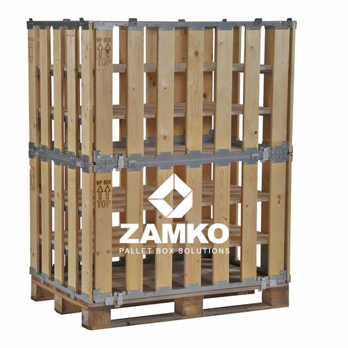 Ящичный поддон из дерева - MPB.b160.S - ZAMKO - для хранения / транспортный / многоразовый