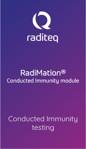 Испытательное программное обеспечение - RadiMation Conducted Immunity module (RMC1001A#020) - Raditeq B.V. - для измерений