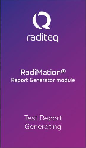 Испытательное программное обеспечение - RadiMation Automatic Report Generator module (RMC1001A#090) - Raditeq B.V. - для измерений