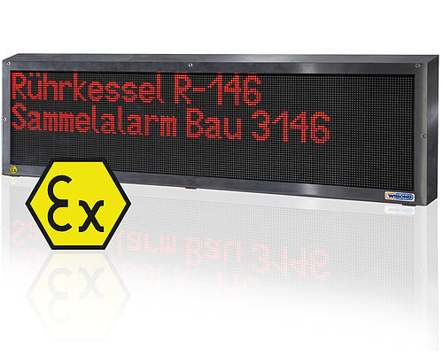 Информационное табло LED - WIBOND displays for areas subject - WIBOND Informationssysteme GmbH - промышленное / большой формат / взрывозащищенное
