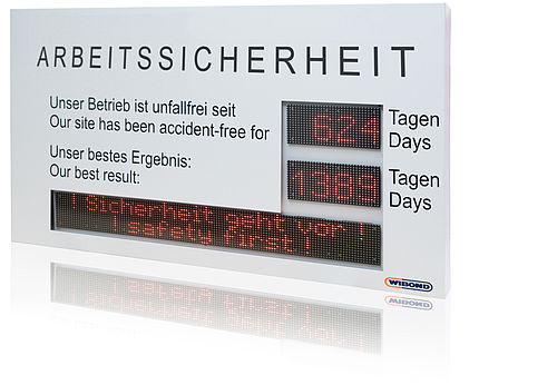 Информационное табло LED - WIBOND safety - WIBOND Informationssysteme GmbH - с 8 цифрами / информационное / для наружного применения
