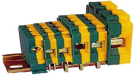 Клеммная колодка на DIN-рейке - Elmex Controls Pvt. Ltd. - проходная / заземления