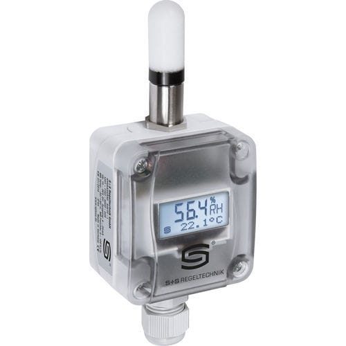 Датчик влажности для наружного применения - AAVTF-U LCD - S+S Regeltechnik - относительный / для монтажа в стену / для поверхностного монтажа