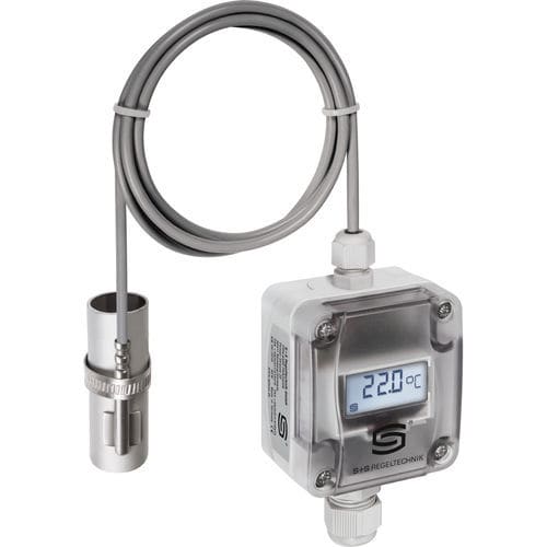 Датчик температуры с внешним датчиком - ALTM2-U LCD - S+S Regeltechnik - Pt1000 / с установкой на шланге / 0-10 В