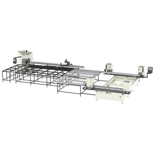 Линия для сварки и удаления заусенцев контролируемая PLC - SIRIUS - OZMACHINE - высокоскоростная / для рам / для профилей ПВХ