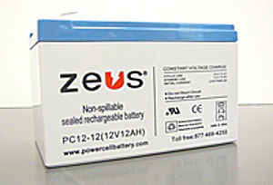 Аккумулятор для блока - PC12-12F2 - ZEUS Battery Products - 12 В / с сухим электролитом
