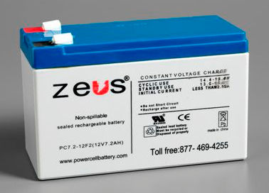Свинцово-кислотный аккумулятор - PC7.2-12F2  - ZEUS Battery Products - для блока / 12 В
