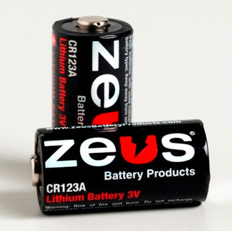 Литиевая заряжаемая батарейка - CR123A - ZEUS Battery Products - тип D / 3 V