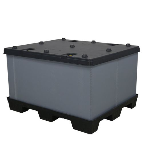 Ящичный поддон из пластика - UP4048xx-C series - RPP Containers - для разгрузочно-погрузочных работ / для защиты / складной