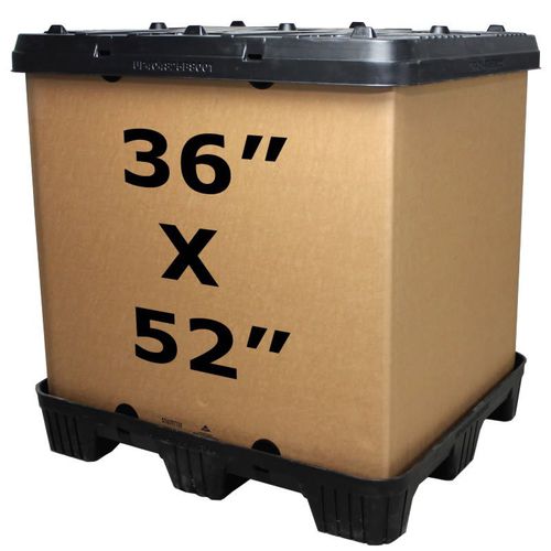 Ящичный поддон из картона - Uni-Pak® series - RPP Containers - для хранения / штабелируемый / с крышкой