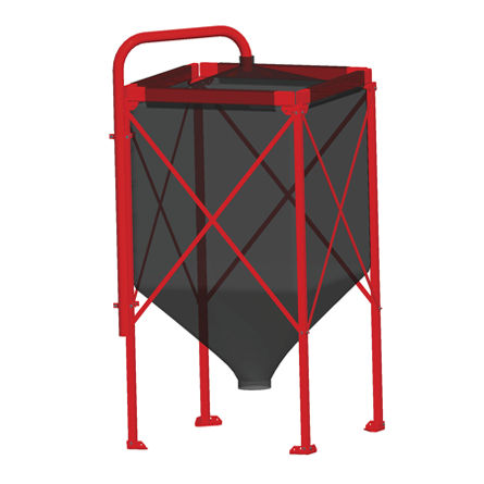 Бункер с коническим дном - UV-Silo® - SILOTEC - с экстрактором / для сельского хозяйства / антистатический