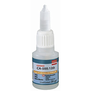 Цианоакрилатный клей - COSMO CA-500.120 - Weiss Chemie - для металла / для пластмассы / для резины