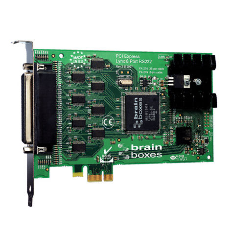 Интерфейсная плата PCI Express - PX-275 - Brainboxes - последовательная / RS-232 / промышленная