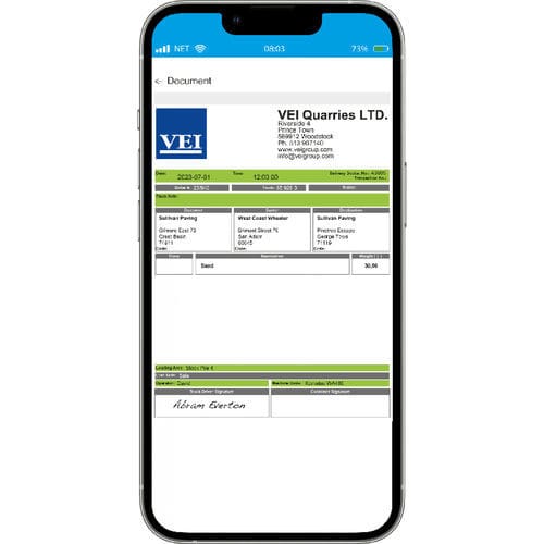 Мобильное приложение для управления - LOAD 'N SIGN - VEI - Android / для смартфона