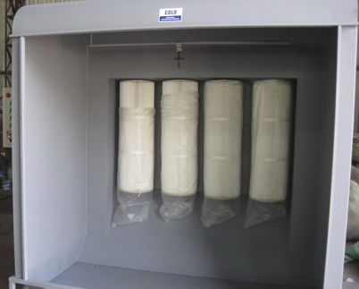 Открытая окрасочная кабина - colo-2315 - Hangzhou color powder coating equipment ltd - для запасных частей / с фильтром / с горизонтальной вентиляцией