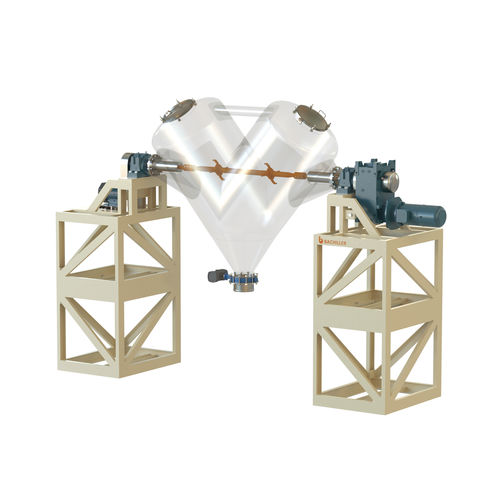 Мешалка с вращающимся барабаном - MV - BACHILLER Mixing & Drying Technology - V-образная / импульсного действия / для порошка