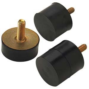 Цилиндрическая антивибрационная опора - V12Z02MMB series - Advanced Antivibration Components - из эластомера / из стали / резьбовая