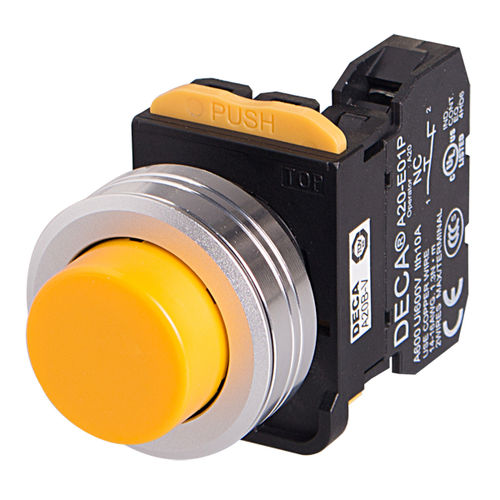 Сенсорная пусковая кнопка - DECA Φ22A20 Pushbutton Switches - SWITCHLAB INC. - водонепроницаемая / из металла / электромеханическая