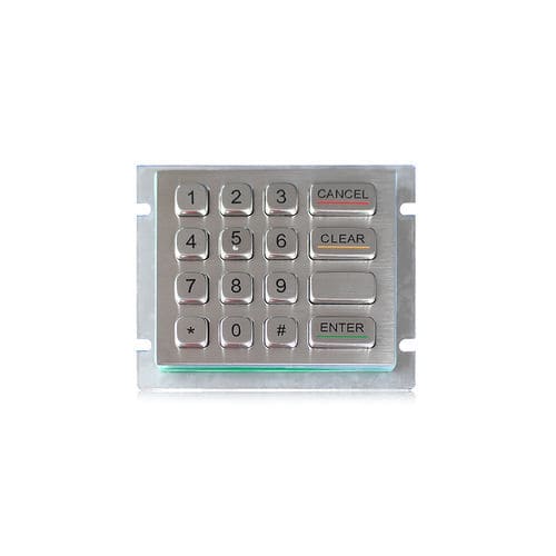 Цифровая клавиатура 16 клавиш - K-TEK-A100-90KP-RP-DWP - Key Technology China Limited - встраиваемая / из металла / из нержавеющей стали