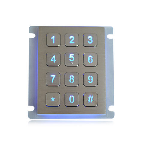 Цифровая клавиатура 12 клавиш - K-TEK-B68KP-BL-DWP - Key Technology China Limited - встраиваемая / из металла / из нержавеющей стали