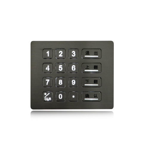 Цифровая клавиатура 16 клавиш - K-TEK-B120KP-BL-DWP  - Key Technology China Limited - встраиваемая / из металла / из нержавеющей стали