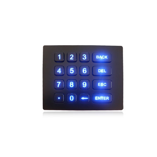 Цифровая клавиатура 16 клавиш - K-TEK-A120KP-BL-BT-DWP - Key Technology China Limited - встраиваемая / из матового алюминия / из черного титана