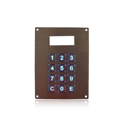 Цифровая клавиатура 12 клавиш - K-TEK-B85KP-AC-LCD-BL-DWP - Key Technology China Limited - встраиваемая / из металла / из нержавеющей стали
