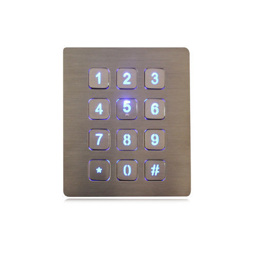 Цифровая клавиатура 12 клавиш - K-TEK-B88KP-BL-DWP - Key Technology China Limited - встраиваемая / из металла / из нержавеющей стали