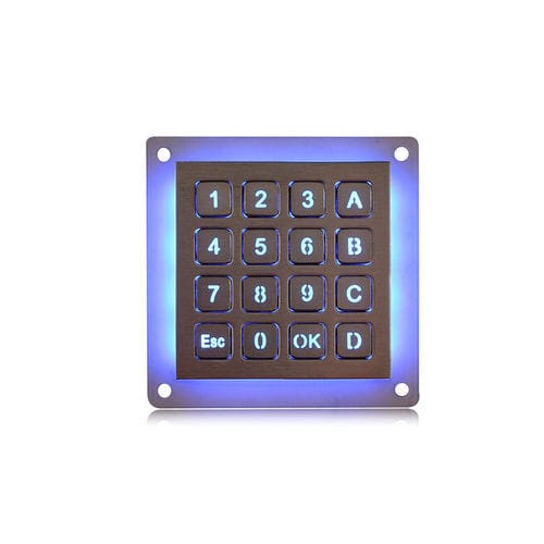 Цифровая клавиатура 16 клавиш - K-TEK-B60KP-16-KP-BL-DWP - Key Technology China Limited - встраиваемая / из нержавеющей стали / USB