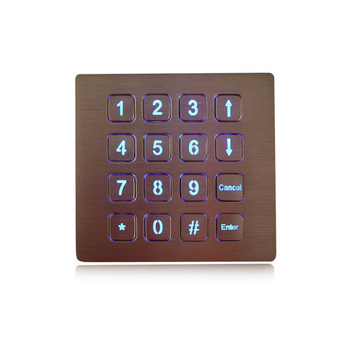 Цифровая клавиатура 16 клавиш - K-TEK-B86KP-AC-BL-DWP - Key Technology China Limited - встраиваемая / из металла / антивандальная
