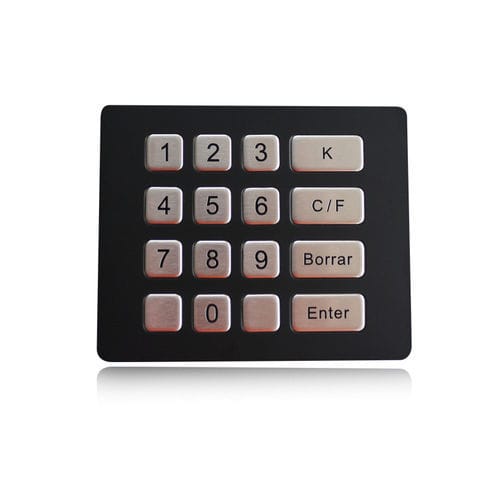Цифровая клавиатура 16 клавиш - K-TEK-B120KP-BT-DWP - Key Technology China Limited - встраиваемая / из металла / из черного титана