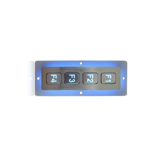Цифровая клавиатура 4 клавиши - K-TEK-B110FK-4-AC-BL-DWP - Key Technology China Limited - встраиваемая / из нержавеющей стали / IP65