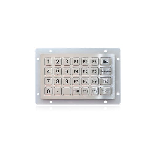 Цифровая клавиатура 28 клавиш - K-TEK-B138KP-28-DWP - Key Technology China Limited - встраиваемая / из матового алюминия / RS-232