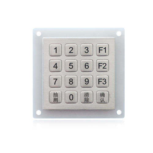 Цифровая клавиатура 16 клавиш - K-TEK-B60KP-16-AC-DWP - Key Technology China Limited - встраиваемая / из нержавеющей стали / антивандальная