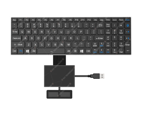 Встраиваемая клавиатура - K-TEK-V340KP-FN-BL-FC-SC-DWP+TP85-DML-2K-FC - Key Technology China Limited - с ножничными механизмом клавиш / 2 клавиши мыши / с клавишей Fn