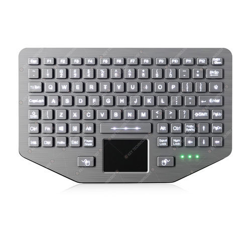 Клавиатура из нержавеющей стали - K-TEK-A285TP-FN-BL-ML-DWP - Key Technology China Limited - встраиваемая / с механическими клавишами / 2 клавиши мыши