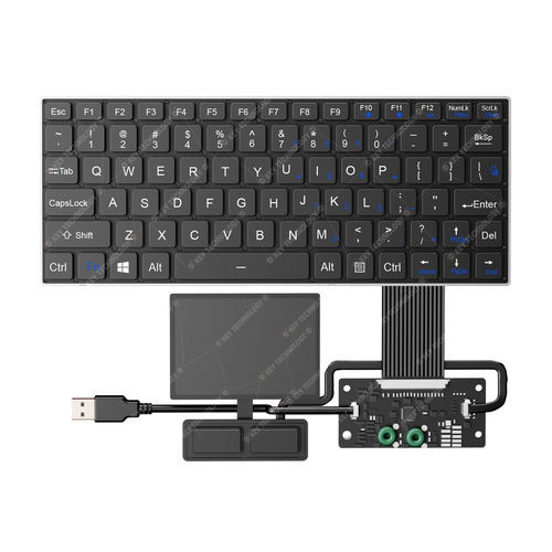 Встраиваемая клавиатура - K-TEK-V268-FN-BL-FC-SC-ANA-151B-DWP+TP85+2K - Key Technology China Limited - с ножничными механизмом клавиш / 2 клавиши мыши / 80 клавиш
