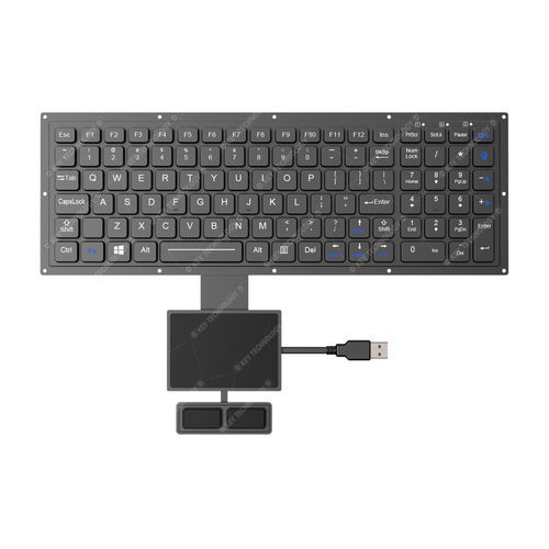 Встраиваемая клавиатура - K-TEK-M340KP-FN-BL-FC-KC+TP85-DML+2K-FC - Key Technology China Limited - угольный контакт / 102 клавиши / с сенсорной панелью