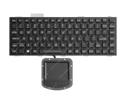 Встраиваемая клавиатура - K-TEK-M300-108-FN-BL-FC-ML+M73TP - Key Technology China Limited - угольный контакт / 2 клавиши мыши / с клавишей Fn