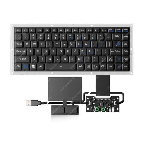 Встраиваемая клавиатура - K-TEK-V296-FN-BL-FC-PR-ANA-151B-DWP+TP85+2K - Key Technology China Limited - с ножничными механизмом клавиш / 86 клавиш / 2 клавиши мыши