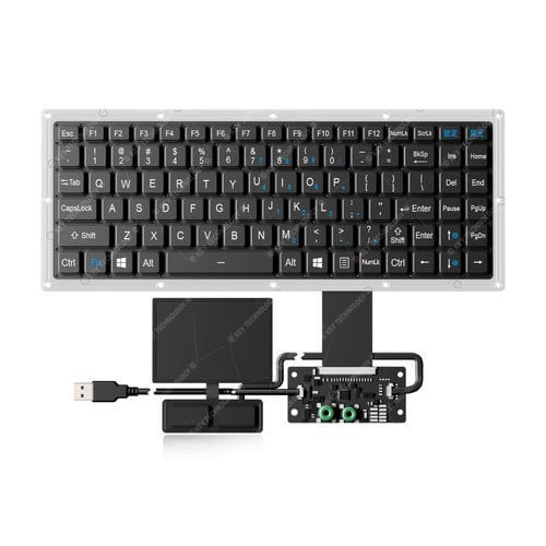 Встраиваемая клавиатура - K-TEK-V315-FN-BL-FC-PR-ANA-151B-DWP+TP85+2K - Key Technology China Limited - с ножничными механизмом клавиш / 2 клавиши мыши / с клавишей Fn