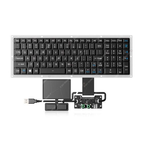 Встраиваемая клавиатура - K-TEK-V356KP-FN-BL-FC-PR-ANA-151B-DWP+TP85+2K - Key Technology China Limited - с ножничными механизмом клавиш / 2 клавиши мыши / 102 клавиши