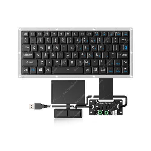 Встраиваемая клавиатура - K-TEK-V277-FN-BL-FC-PR-ANA-151B-DWP+TP85+2K - Key Technology China Limited - с ножничными механизмом клавиш / 2 клавиши мыши / 80 клавиш