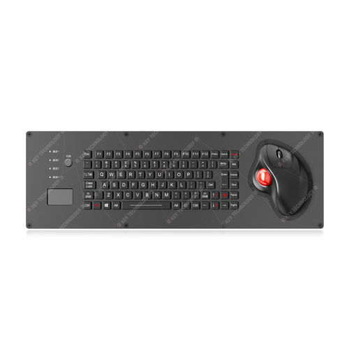 Встраиваемая клавиатура - K-TEK-M525TP-OTB-RS-FN-BL-151B-DWP+KVM - Key Technology China Limited - угольный контакт / 2 клавиши мыши / 89 клавиш