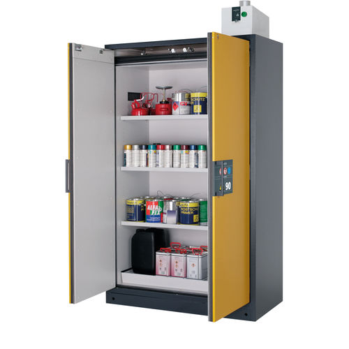 Шкаф для хранения - Q-LINE - asecos GmbH - для обеспечения безопасности / напольный / с распашными дверьми